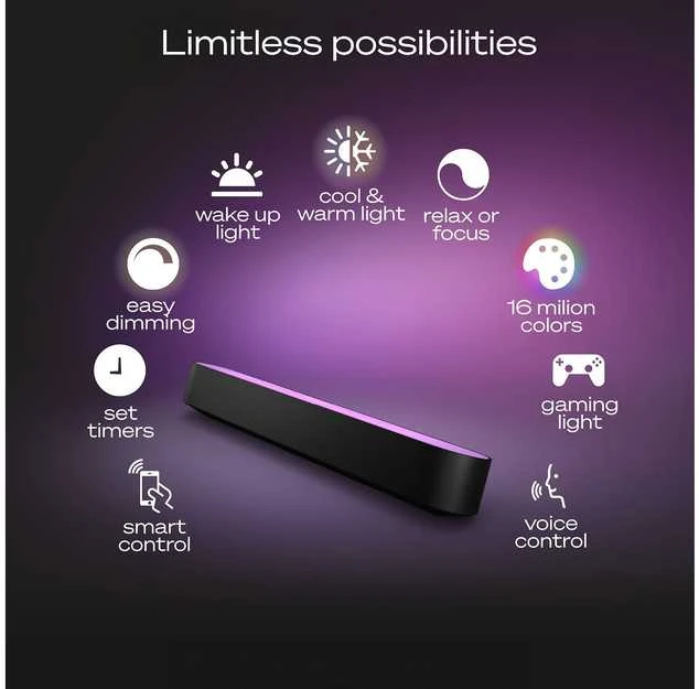„Philips Hue Bridge Pro“ + 2 „Play“ šviesos juostos