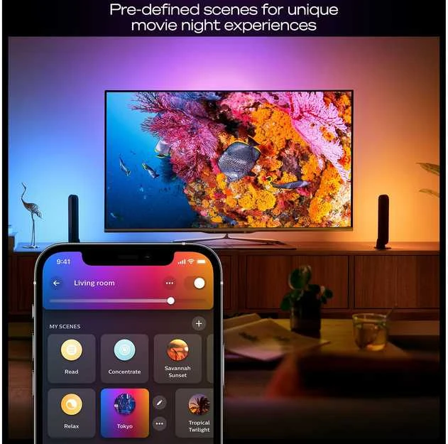„Philips Hue Bridge Pro“ + 2 „Play“ šviesos juostos