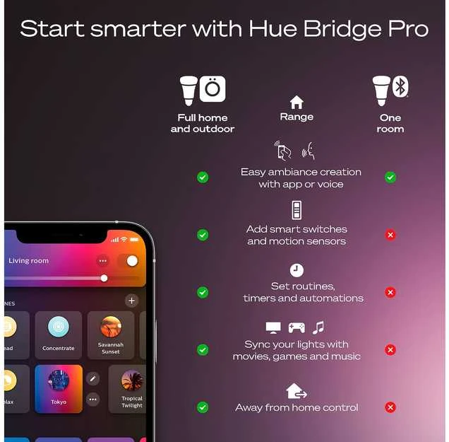 „Philips Hue Bridge Pro“ + 2 „Play“ šviesos juostos