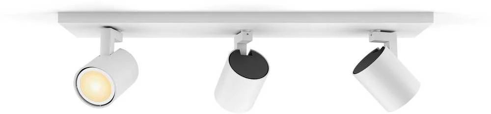 Lubinis šviestuvas Philips Hue Baltas Ambiance Runner Deckenleuchte baltas + Dimmschalter • 3er-Spot