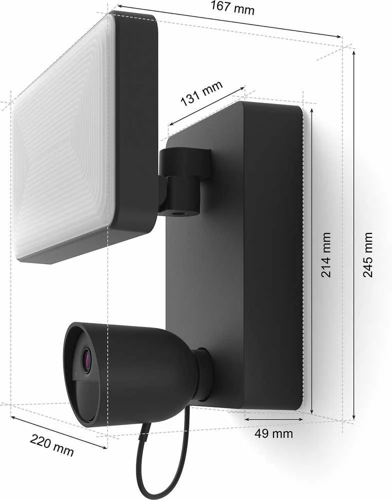 „Philips Hue“ saugus prožektorius su fotoaparatu, 2250 lm, 1080p