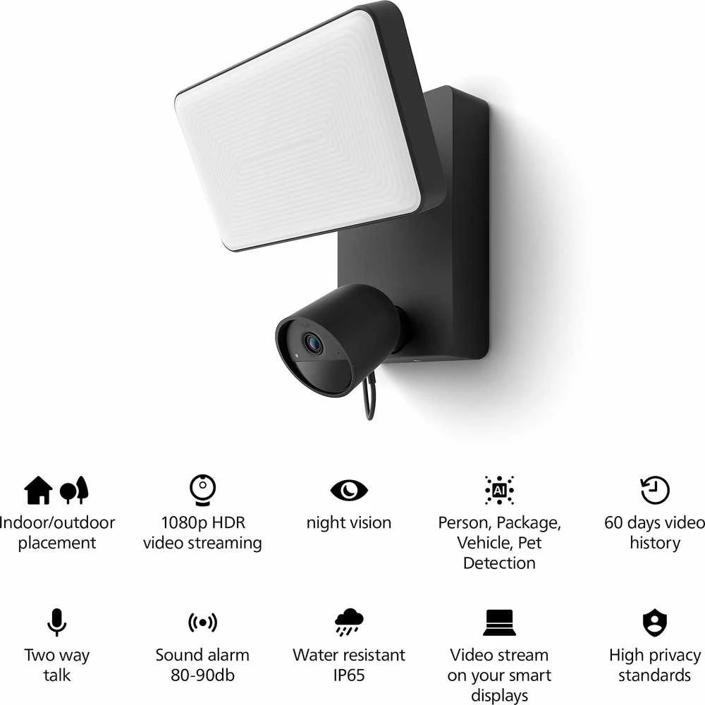 „Philips Hue“ saugus prožektorius su fotoaparatu, 2250 lm, 1080p
