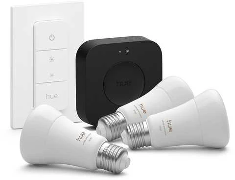 „Philips Hue Bridge Pro“ + 3 x E27 + šviesos reguliatorius