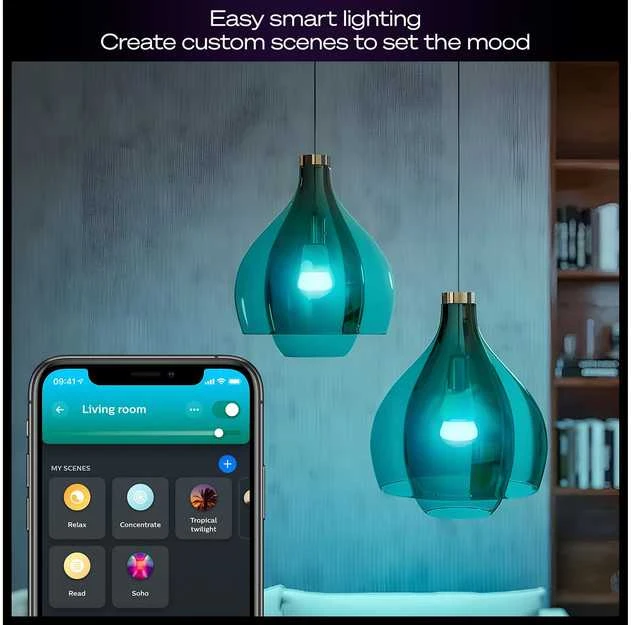 „Philips Hue Bridge Pro“ + 3 x E27 + šviesos reguliatorius