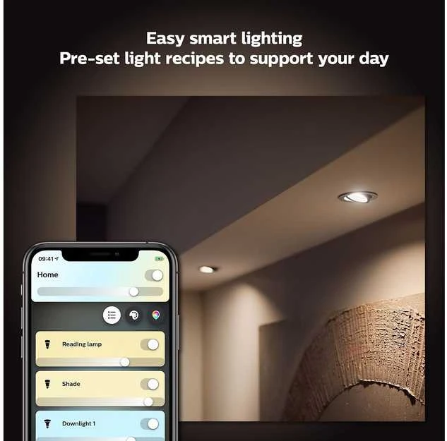 Išmanaus apšvietimo rinkinys Philips Hue 3x E27 lemputės + reguliatoriaus jungiklis