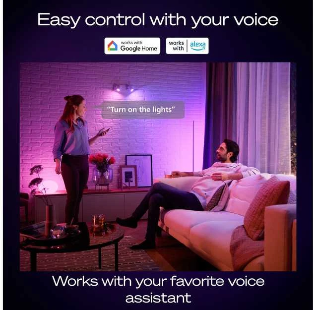 Nezatříděno „Philips Hue Bridge Pro“ + 3 x GU10 + šviesos reguliatorius