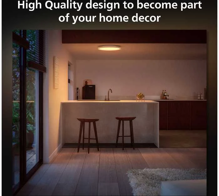 Lubinis šviestuvas Lampa sufitowa Signify Philips Hue Baltas & Col. Amb. Panel apvalus Surimu Baltas