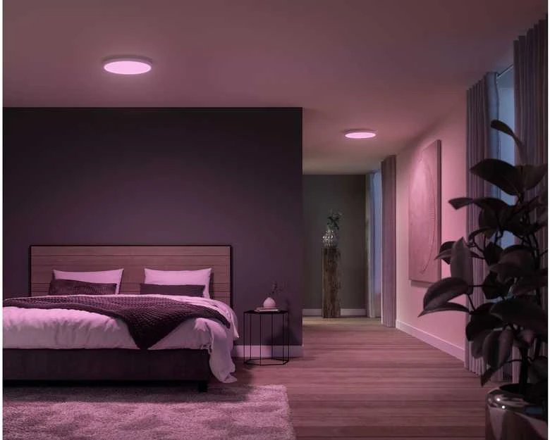 Lubinis šviestuvas Lampa sufitowa Signify Philips Hue Baltas & Col. Amb. Panel apvalus Surimu Baltas