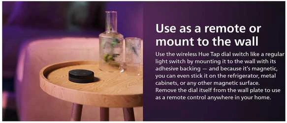 Philips Hue | Tap dial switch juodas | Juodas