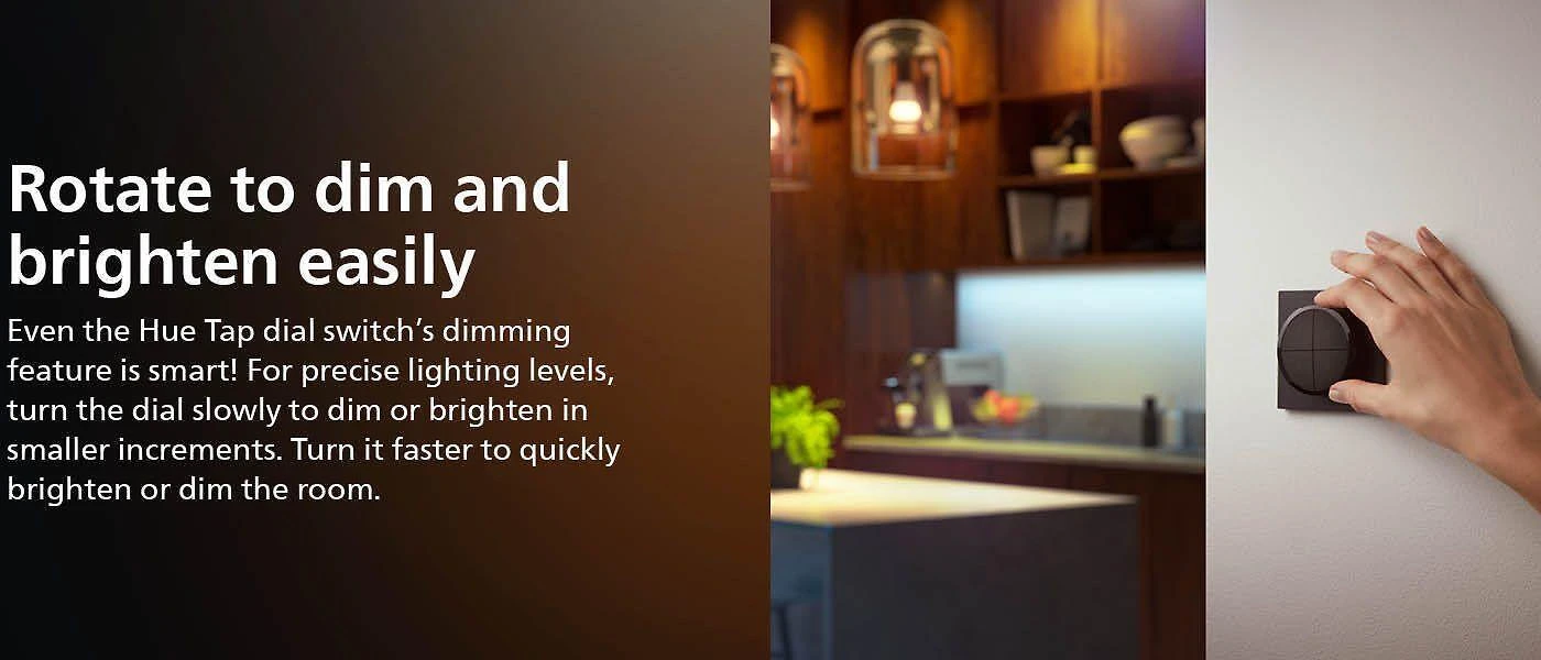 Philips Hue | Tap dial switch juodas | Juodas