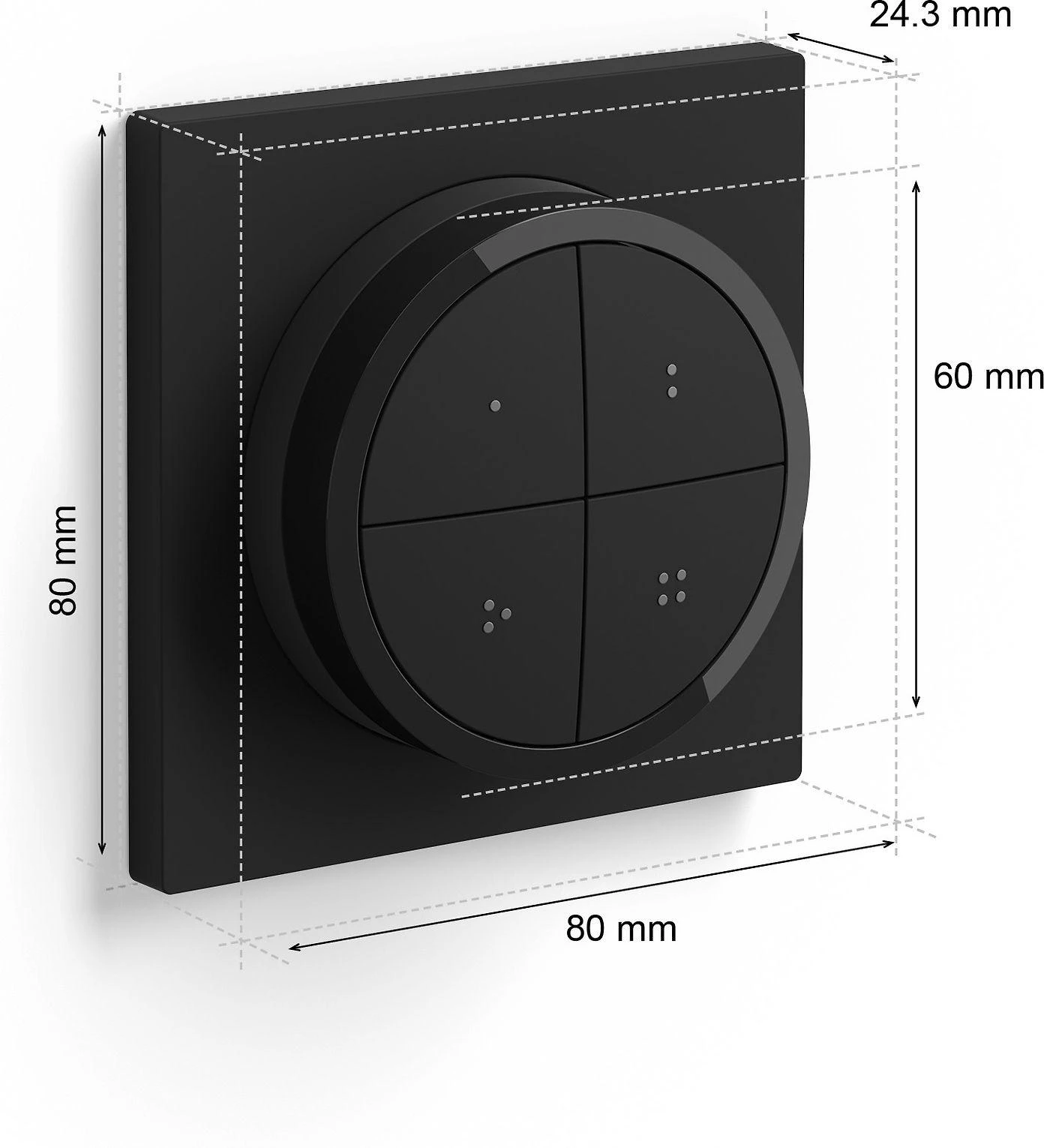 Philips Hue | Tap dial switch juodas | Juodas