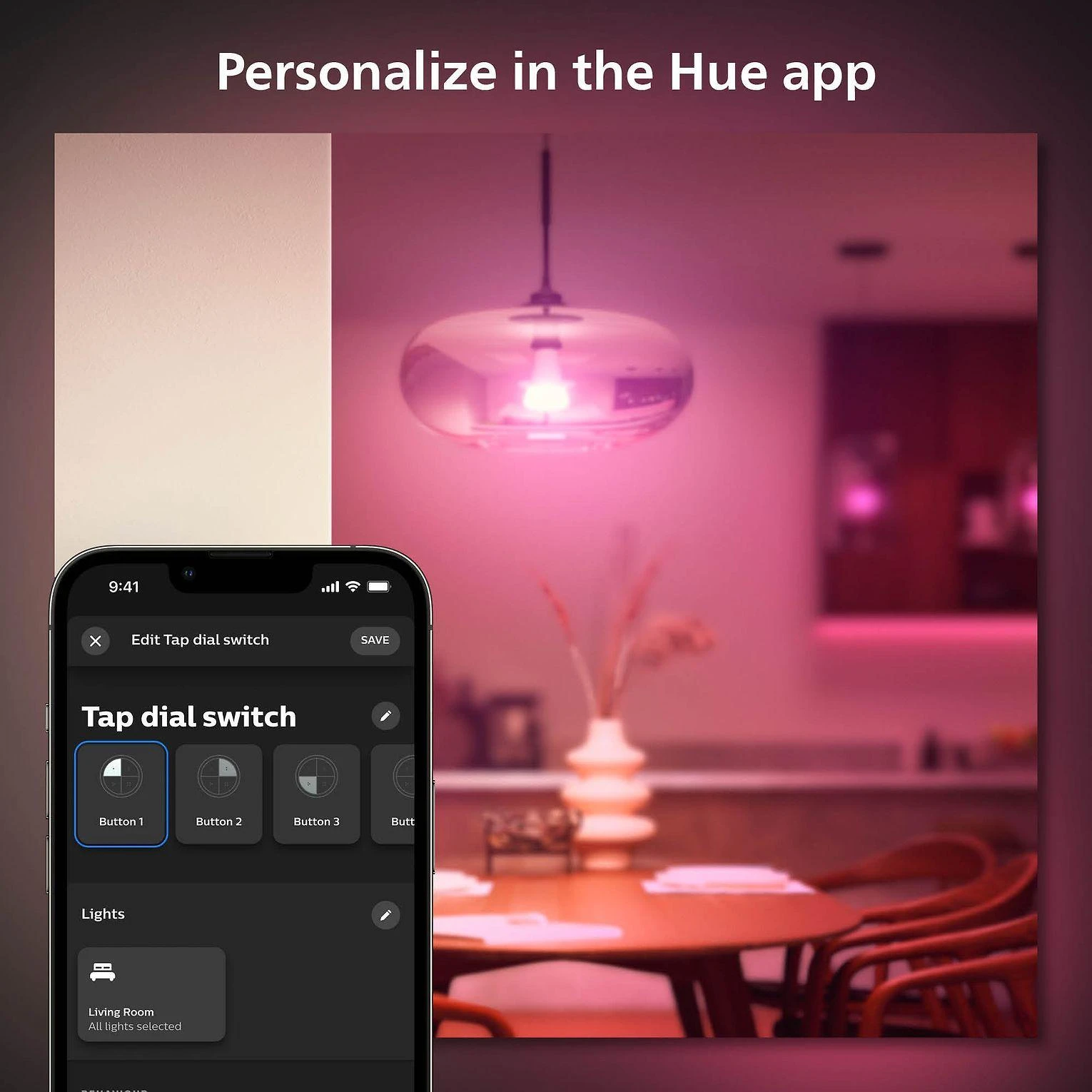 Philips Hue | Tap dial switch juodas | Juodas