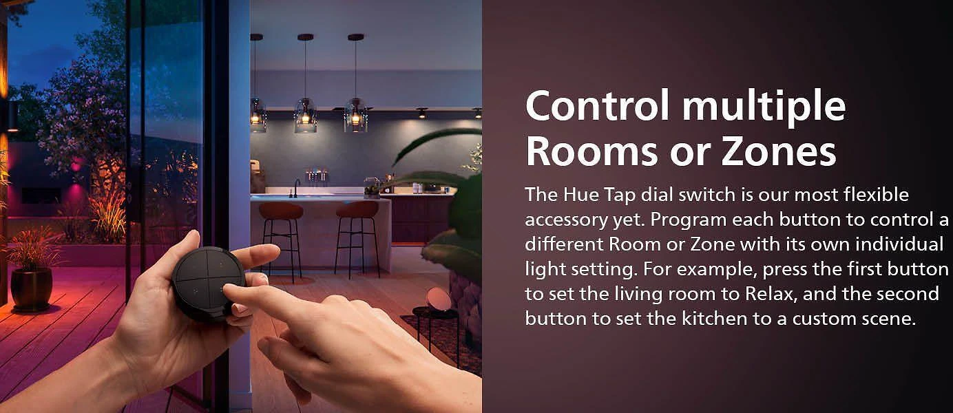 Philips Hue | Tap dial switch juodas | Juodas