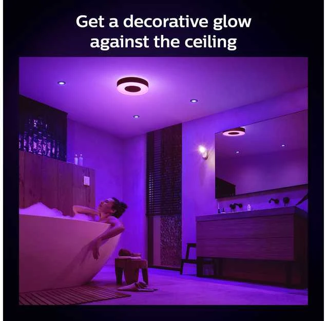 Philips Hue Baltas & Color Ambiance Xamento lubinis šviestuvas apvalus juodas • M