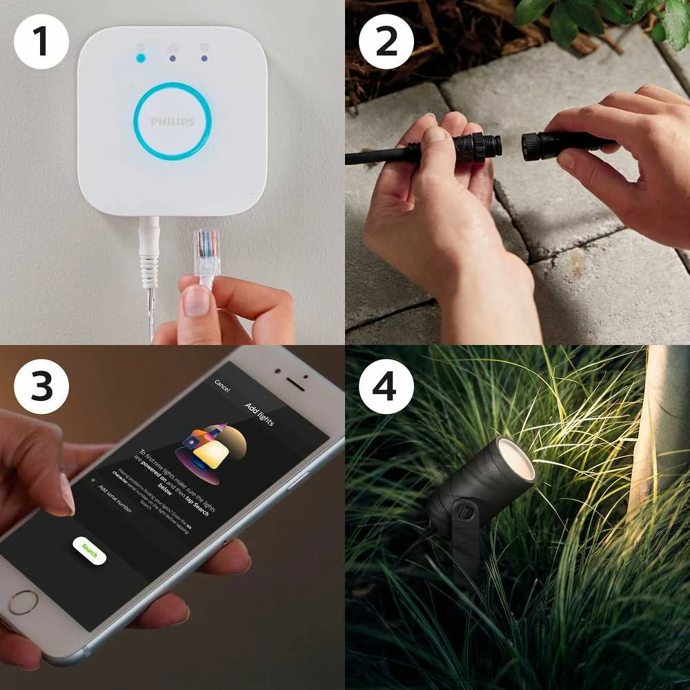 Philips Hue Taškinis lauko šviestuvas Lily (Baltas ir spalvotas)