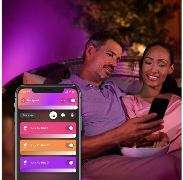 Philips Hue Lily XL juoda 1x15W