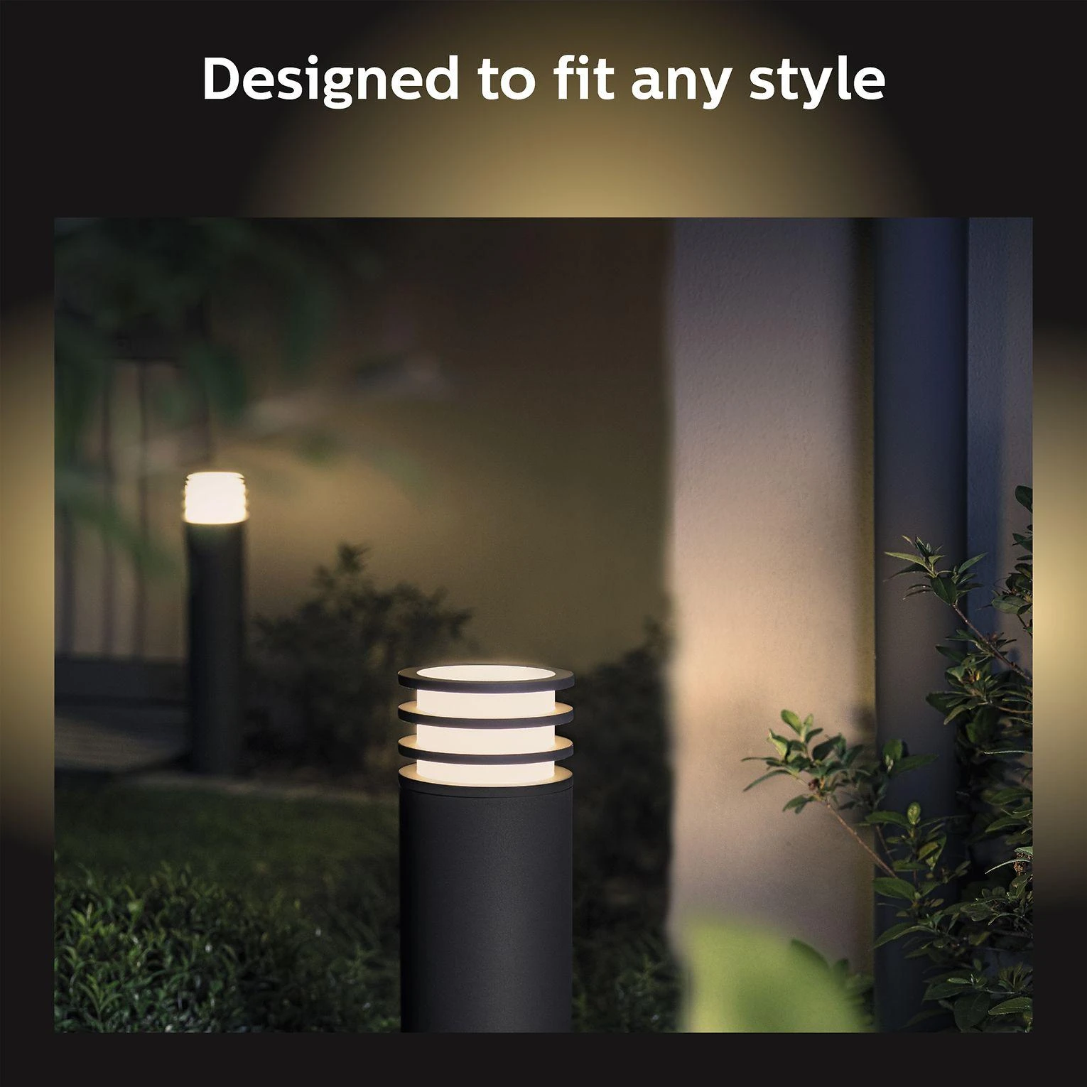 Philips Hue Baltos šviesos stulpinis lauko šviestuvas Lucca