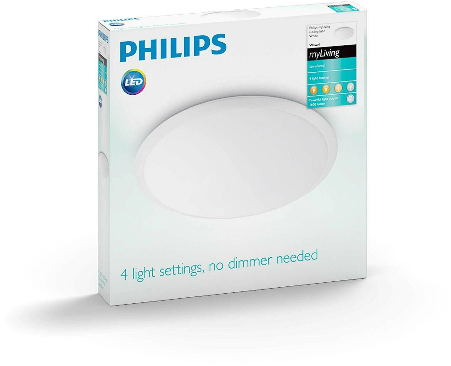 Philips MyLiving Wawel lubinis šviestuvas, baltas, 35 cm, 1600 lm