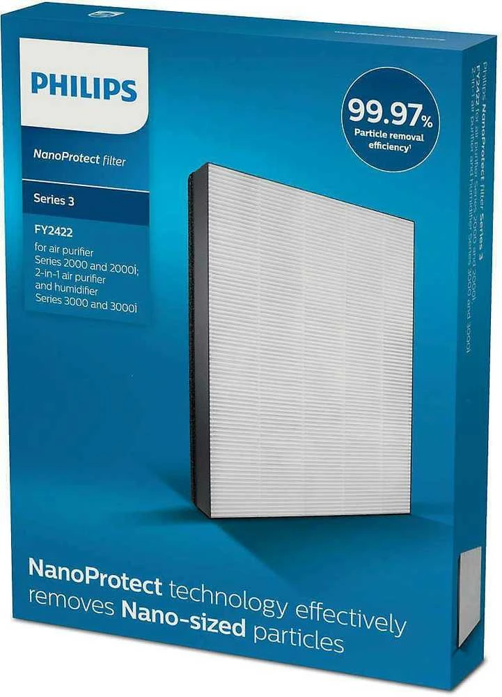 Drėkintuvas „Philips“ 2000 serijos „Nano Protect“ filtras FY2422/30 Sulaiko 99,97 % dalelių