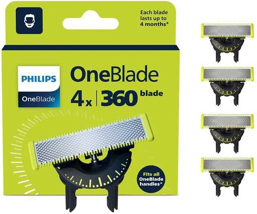 Philips OneBlade 360 keičiamų peiliukų rinkinys QP440/50