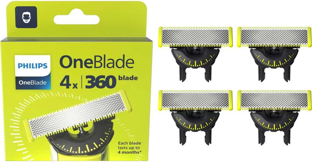 Philips OneBlade 360 keičiamų peiliukų rinkinys QP440/50