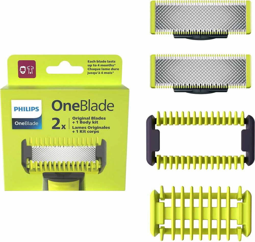 Philips OneBlade Rinkinys veidui + kūnui QP620/50