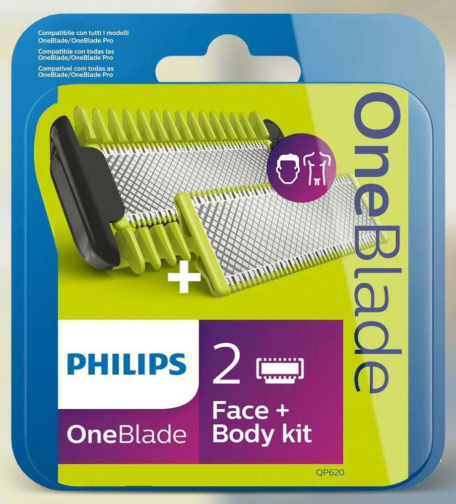 Philips OneBlade Rinkinys veidui + kūnui QP620/50