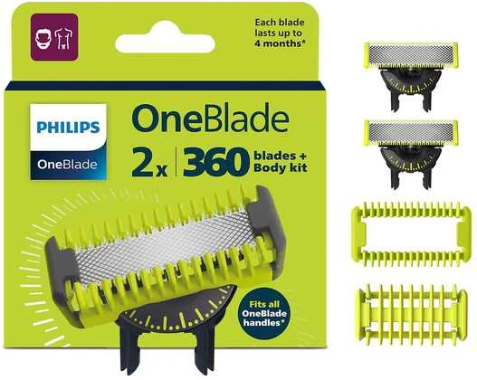 PHILIPS ONEBLADE FACE&BODY 360 VAIHTOTERÄT, 2-PACK