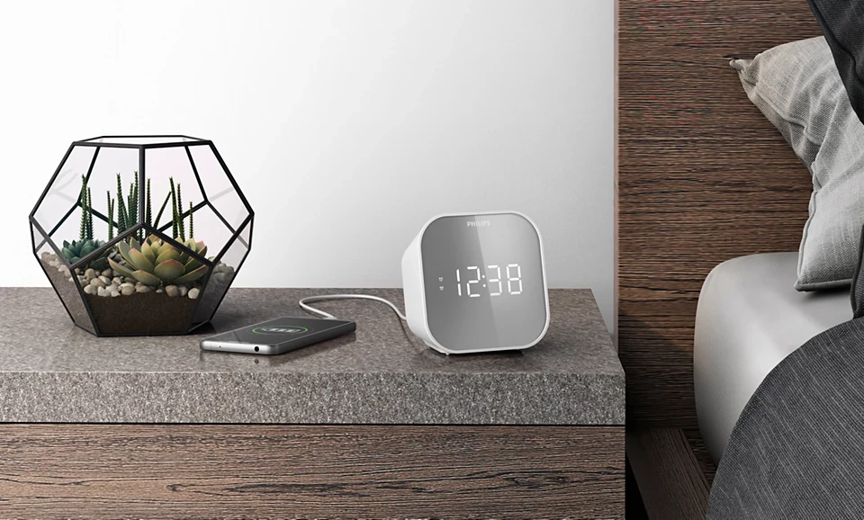Radijas su laikrodžiu ir telefono įkrovimo lizdu Philips TAR4406/12 aprašymas - Prekės nuotrauka