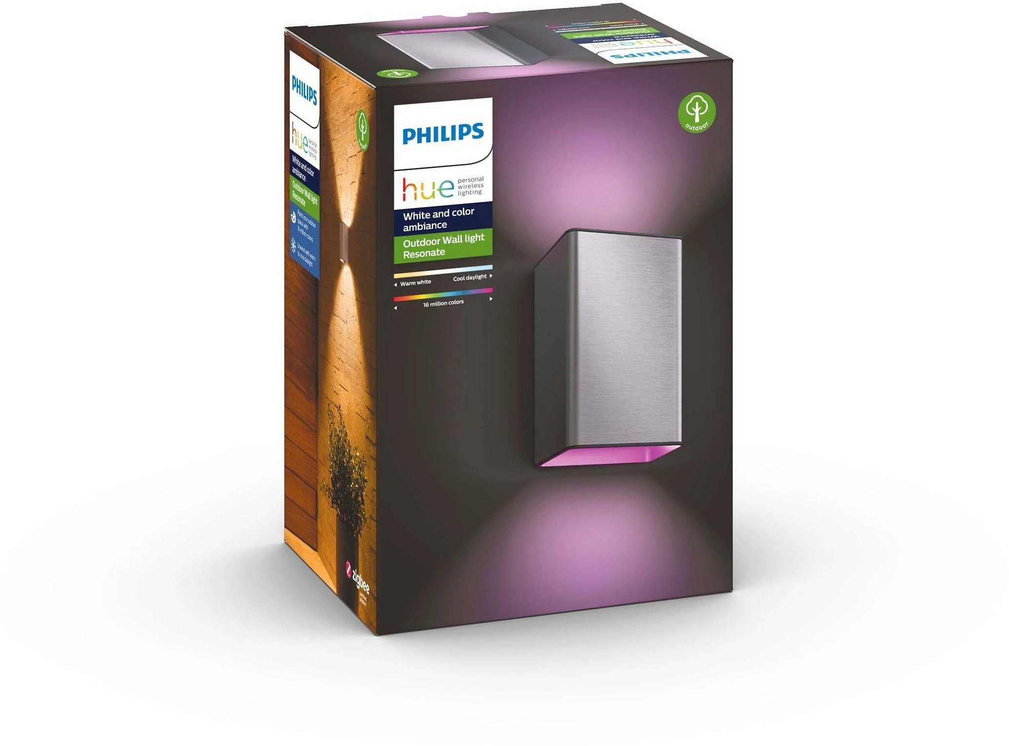 Philips Hue Sieninis lauko šviestuvas Resonate (Baltas ir spalvotas)