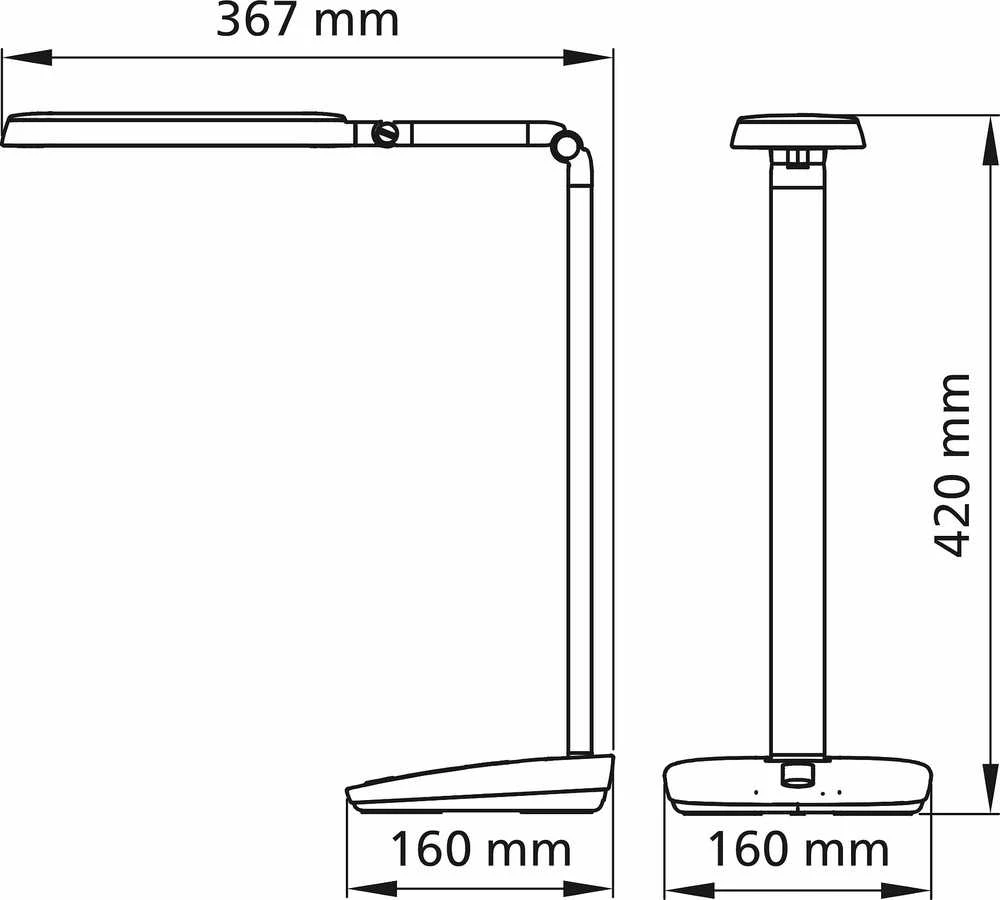 Philips LED Schreibtischleuchte RobotPlus 14W, 4000K, baltas