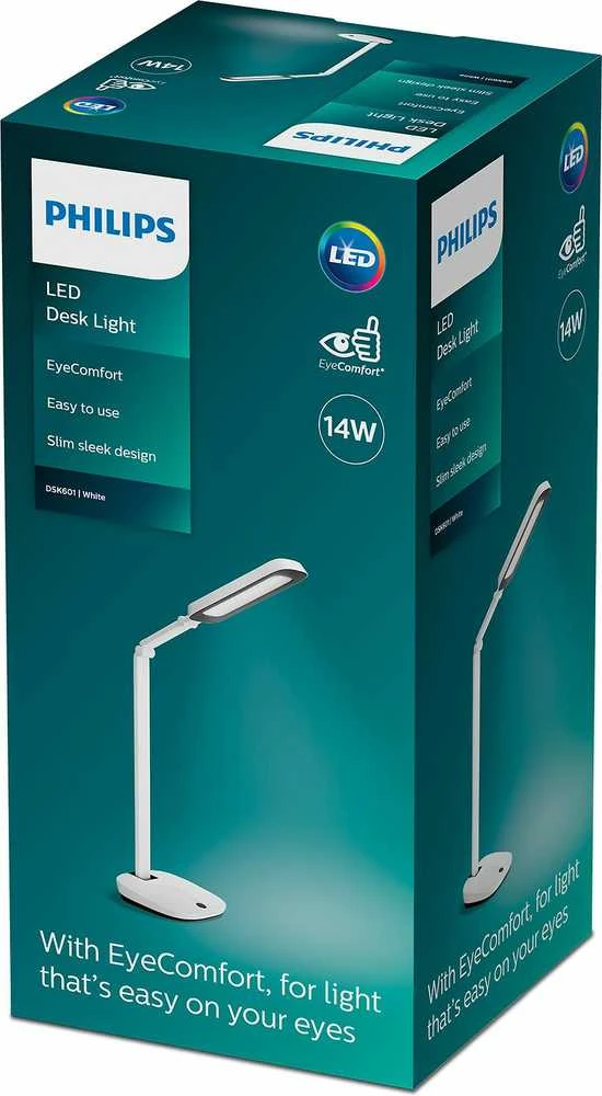 Philips LED Schreibtischleuchte RobotPlus 14W, 4000K, baltas