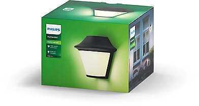 Philips Serres sieninis šviestuvas juodas, E27