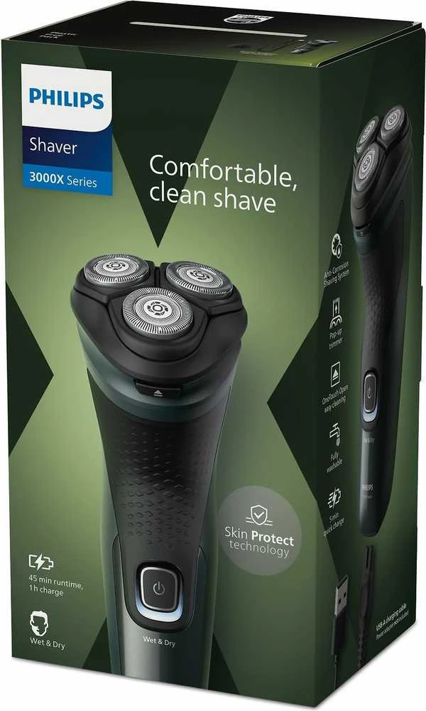 Rotacinis Skustuvas - Philips X3052/00 PowerCut System Juodas, Žalias