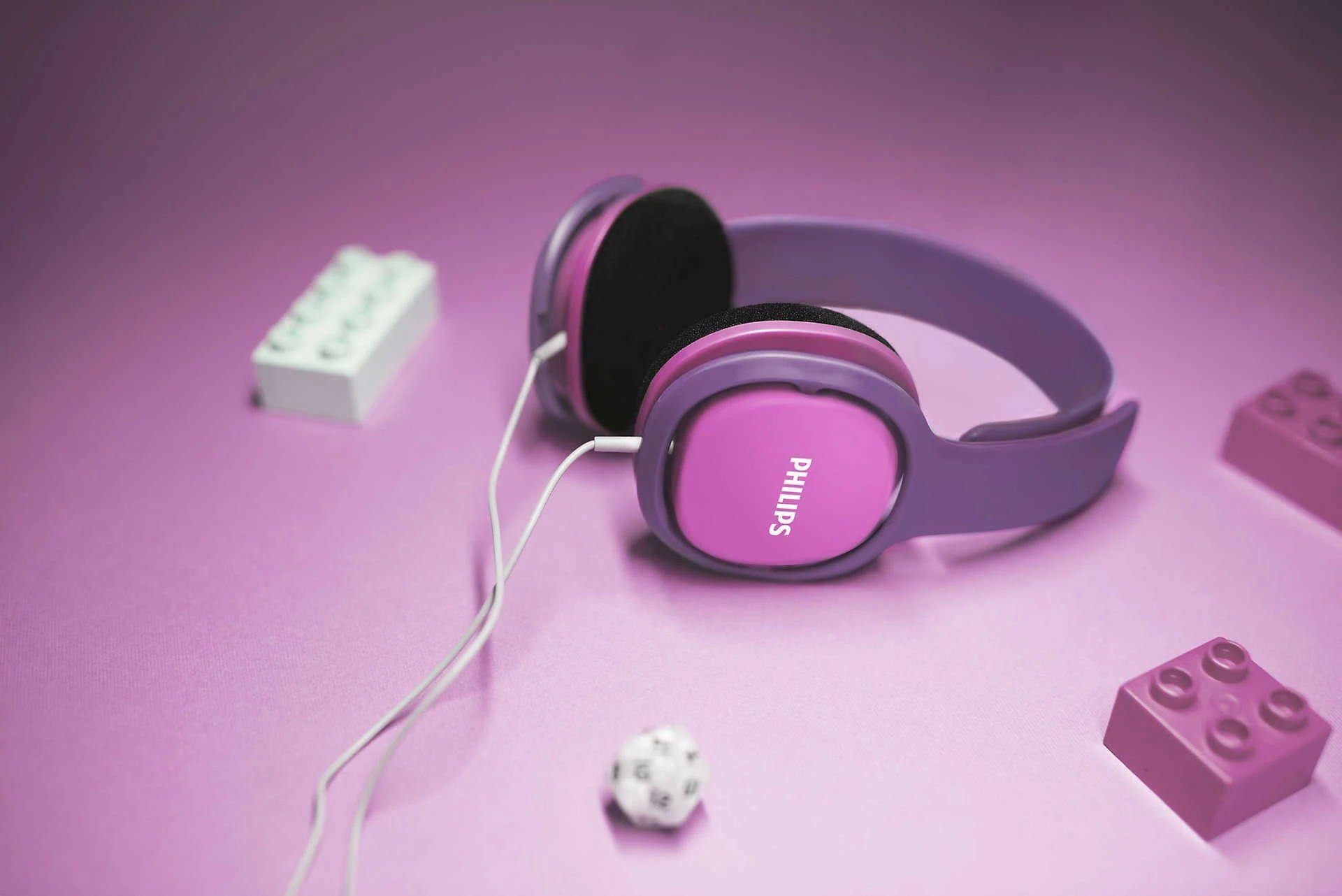 Vaikiškos ausinės Philips SHK2000PK/00 Rožinės ir violetinės