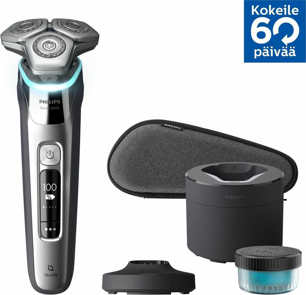 Barzdaskutė Philips Shaver series 9000 Drėgnojo ir sausojo skutimo skustuvas su „SkinIQ“ S9975/55