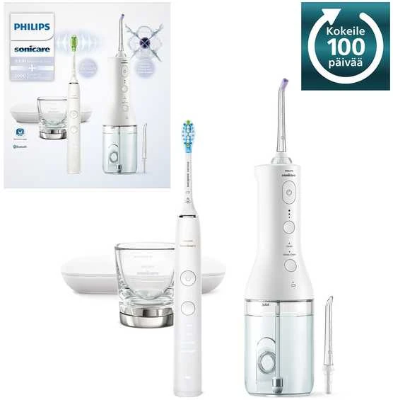 Elektrinis dantų šepetėlis Philips Sonicare Cordless Power Flosser „DiamondClean 9000“  HX3886/41