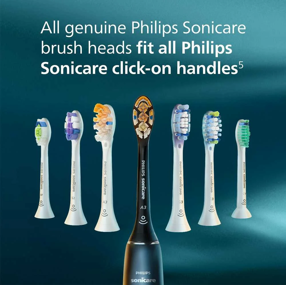 4 dalių šepetėlių galvučių pakuotė Philips Sonicare Premium Plaque Defence, HX9044/87
