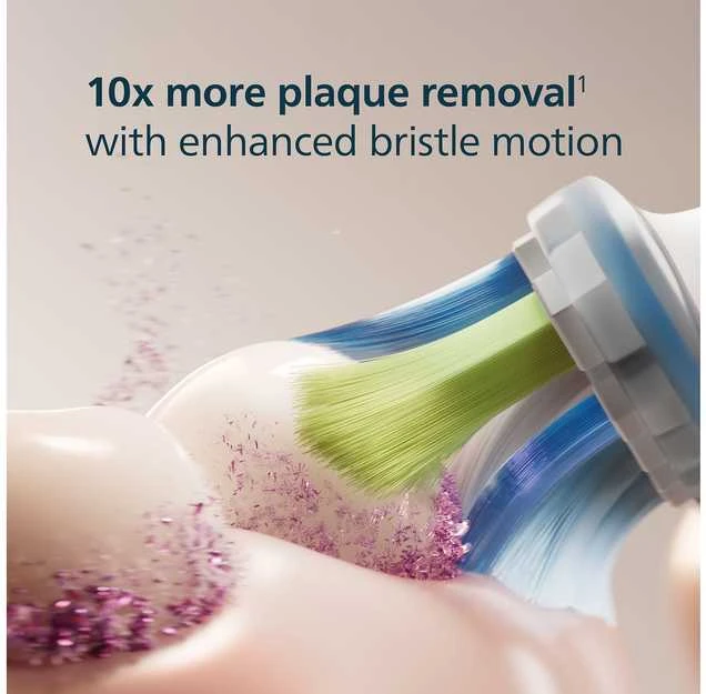 4 dalių šepetėlių galvučių pakuotė Philips Sonicare Premium Plaque Defence, HX9044/87