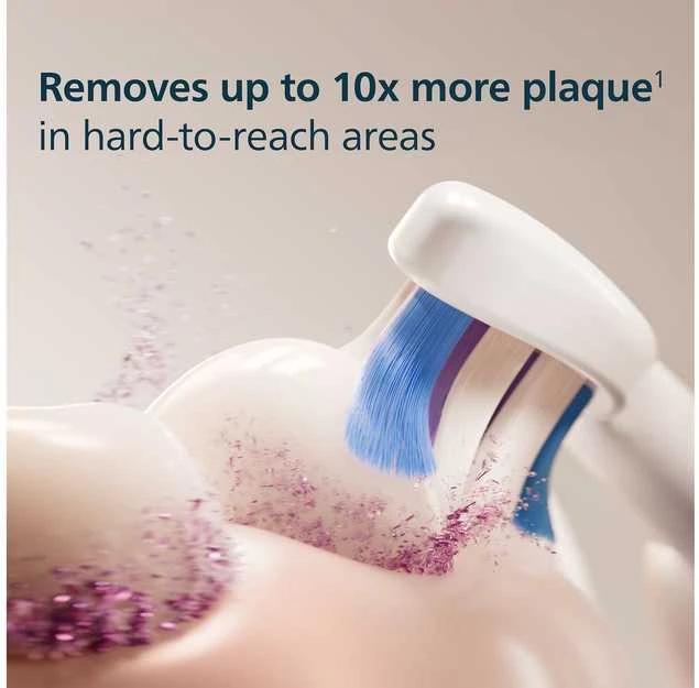 4 dalių šepetėlių galvučių pakuotė Philips Sonicare Sensitive HX6054/87, Baltos spalvos