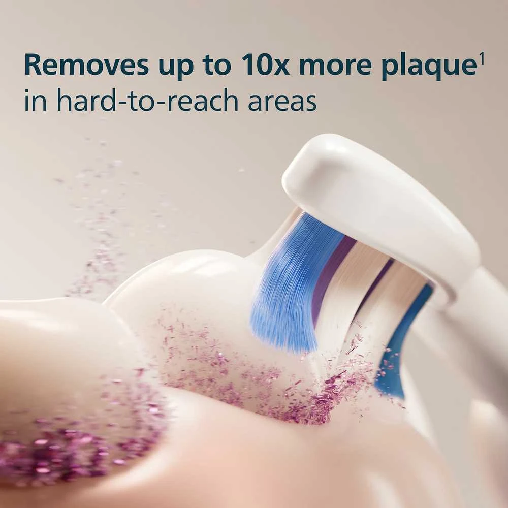 4 dalių šepetėlių galvučių pakuotė Philips Sonicare Sensitive HX6054/87, Baltos spalvos