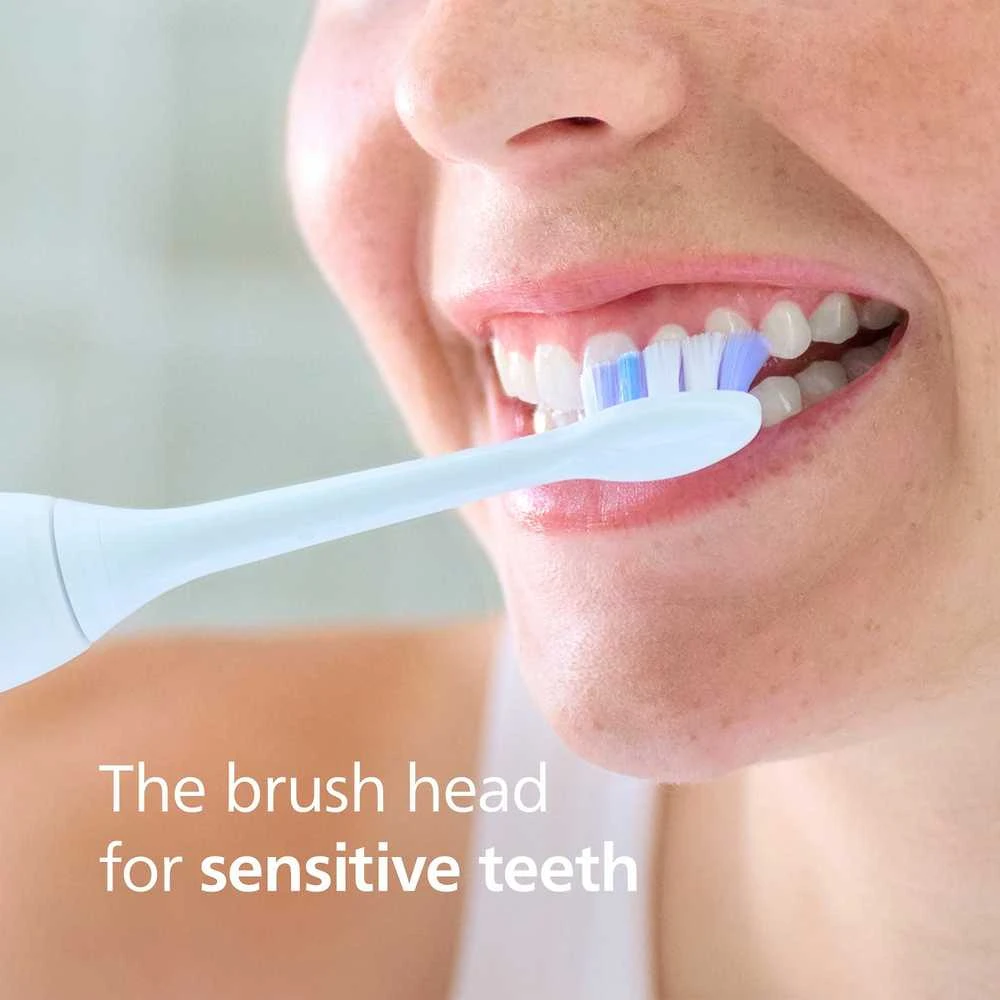 4 dalių šepetėlių galvučių pakuotė Philips Sonicare Sensitive HX6054/87, Baltos spalvos