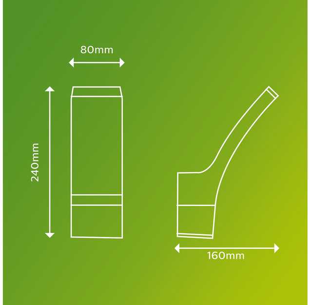 Philips Splay -seinävalaisin, antrasiitti, 2700K