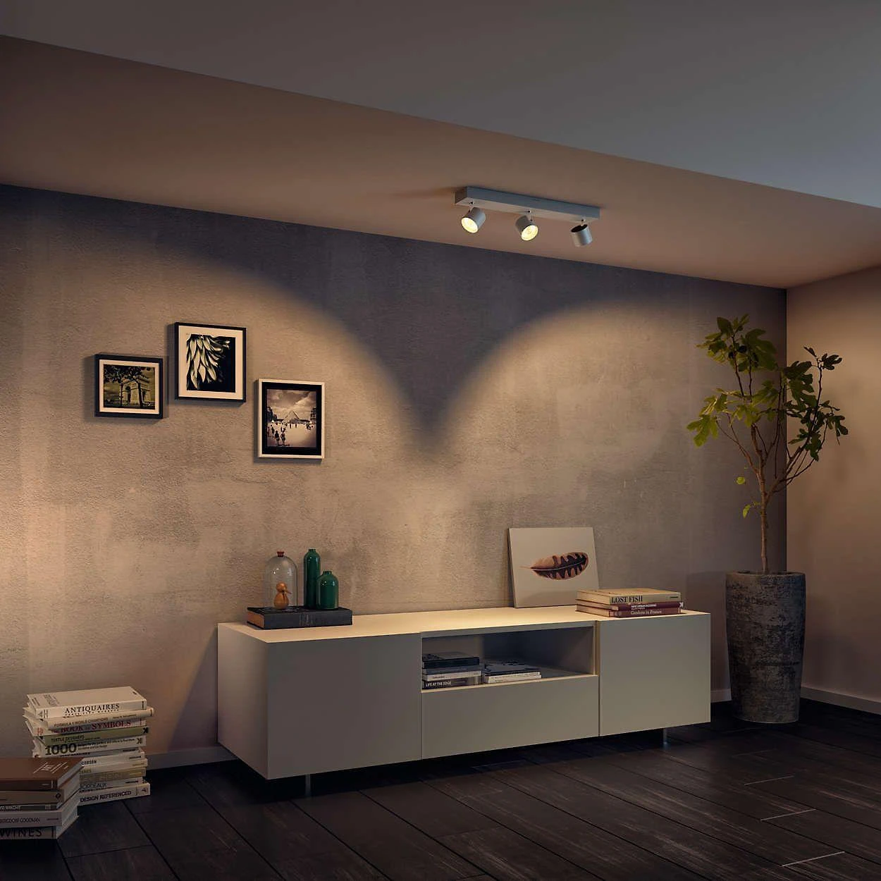 Sieninis šviestuvas „Philips PHILIPS“ pakabinamas šviestuvas – „Philips Home Lighting Star“ LED prožektorius 3x4,5W baltas – 56243/31/P0
