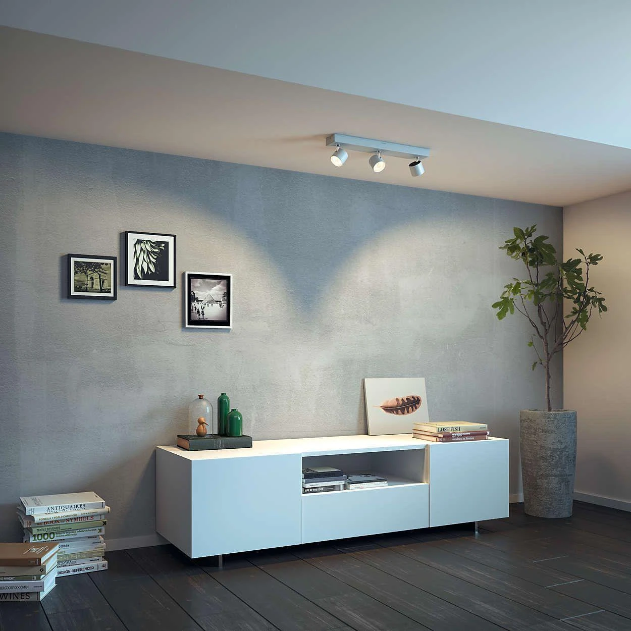 Sieninis šviestuvas „Philips PHILIPS“ pakabinamas šviestuvas – „Philips Home Lighting Star“ LED prožektorius 3x4,5W baltas – 56243/31/P0