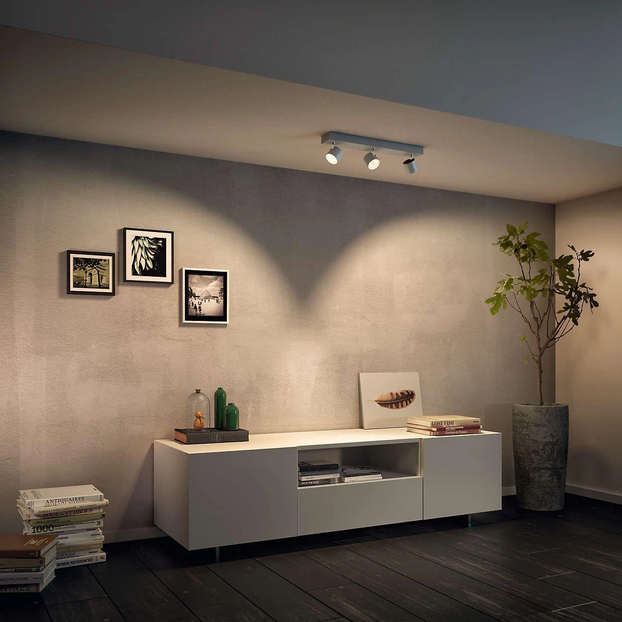 Sieninis šviestuvas „Philips PHILIPS“ pakabinamas šviestuvas – „Philips Home Lighting Star“ LED prožektorius 3x4,5W baltas – 56243/31/P0