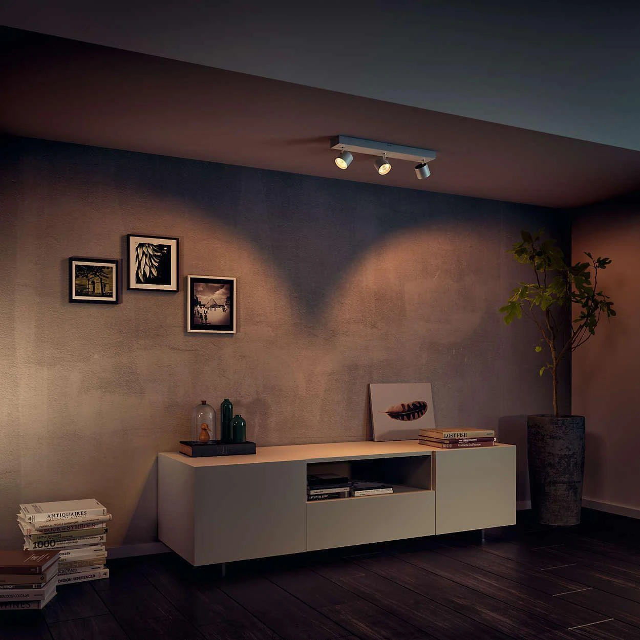 Sieninis šviestuvas „Philips PHILIPS“ pakabinamas šviestuvas – „Philips Home Lighting Star“ LED prožektorius 3x4,5W baltas – 56243/31/P0