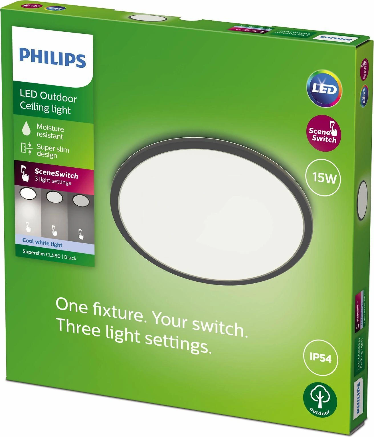 Lubinis šviestuvas ŠVIEST PLAFONPHILIPS SUPERSLIM 15W 4000K