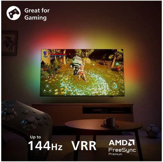 „Philips 65PUS9000/12“ televizorius, 164 cm (65 colių) įstrižainės, su „The One 4K Ambilight QLED“ technologija