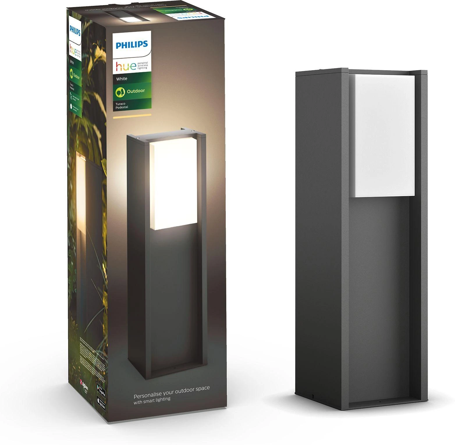 Philips Hue Stulpinis lauko šviestuvas Turaco (Baltos šviesos)
